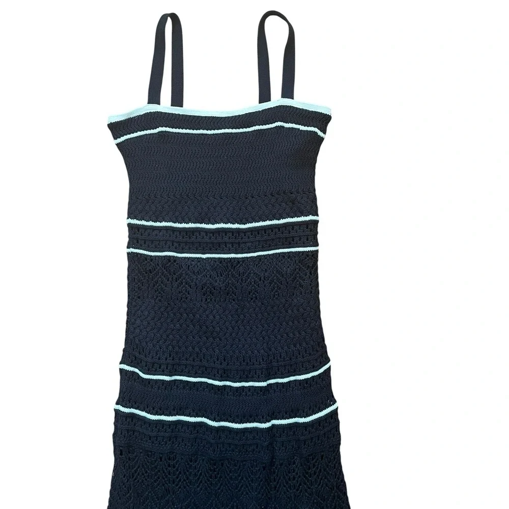 Abercrombie & Fitch Black Crochet Style Maxi Dress  , Size XS‎ Tall